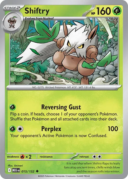 Shiftry, Pokémon card MEG 015 — Mega Evolution set