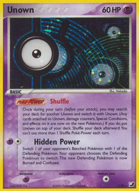 Zarbi, carte Pokémon EXU I — extension EX Forces Cachées Collection Zarbi