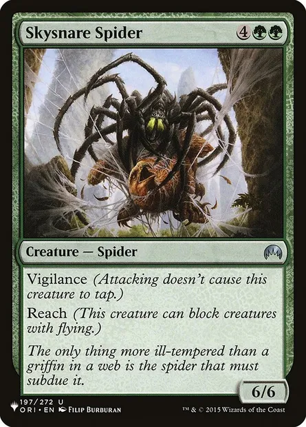 Araignée piégeuse céleste, carte Magic PLST ORI-197 — extension The List