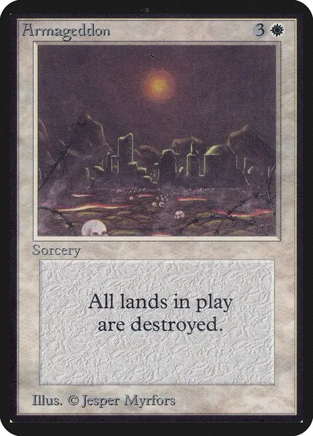 Armageddon, Magic card LEA 2 — Limited Edition Alpha set
