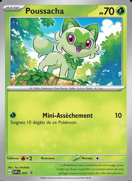 Poussacha, carte Pokémon PR-SV 001 — extension SVP Black Star Promos