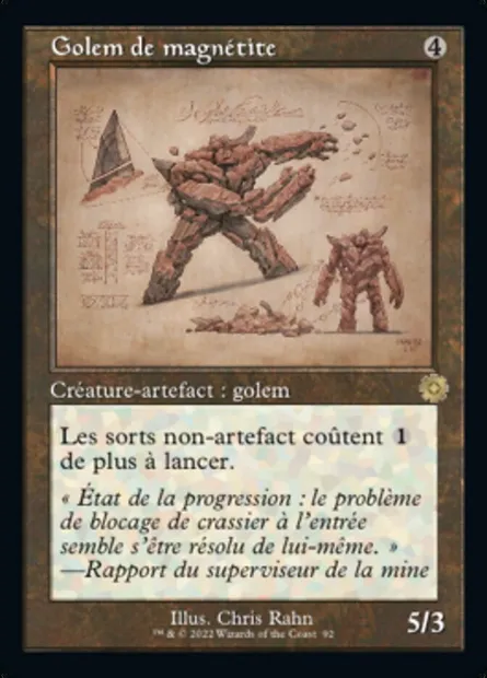 Golem de magnétite, carte Magic BRR 92 — extension The Brothers' War Retro Artifacts