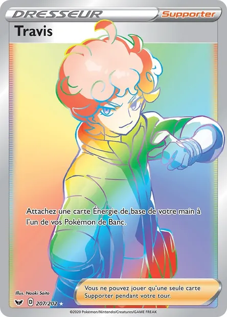 Travis, carte Pokémon SSH 207 — extension Épée et Bouclier