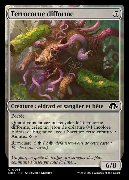 Terrocorne difforme, carte Magic MH3 16 — extension Modern Horizons 3