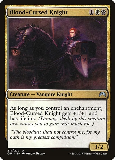Blood-Cursed Knight, Magic card ORI 211 — Magic Origins set