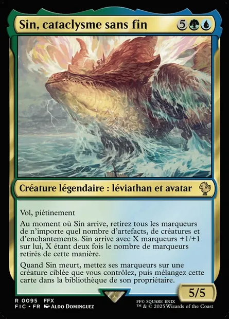 Sin, cataclysme sans fin, carte Magic FIC 95 — extension Final Fantasy Commander