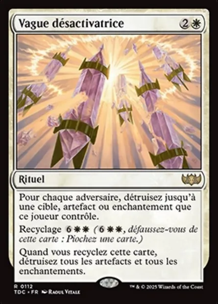 Vague désactivatrice, carte Magic TDC 112 — extension Tarkir: Dragonstorm Commander