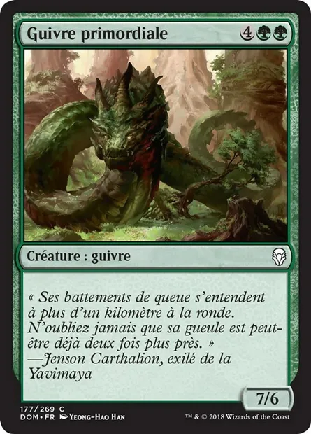Guivre primordiale, carte Magic DOM 177 — extension Dominaria