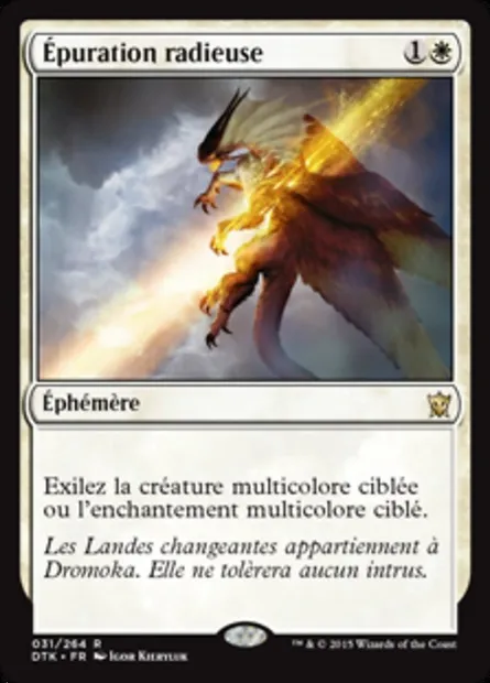 Épuration radieuse, carte Magic DTK 31 — extension Les Dragons de Tarkir