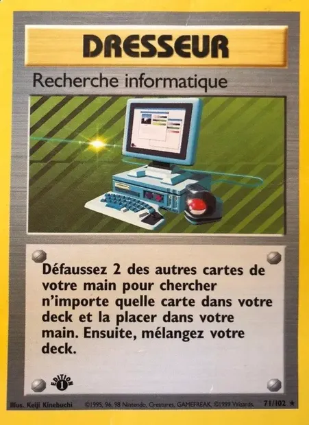 Recherche informatique, carte Pokémon BS 71 — extension Set de Base