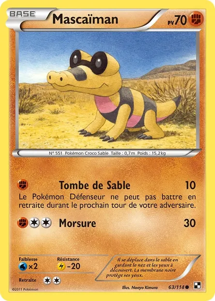 Mascaïman, carte Pokémon BLW 63 — extension Noir & Blanc