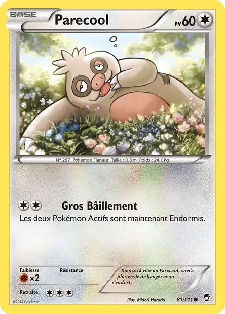 Parecool, carte Pokémon FFI 81 — extension Poings Furieux