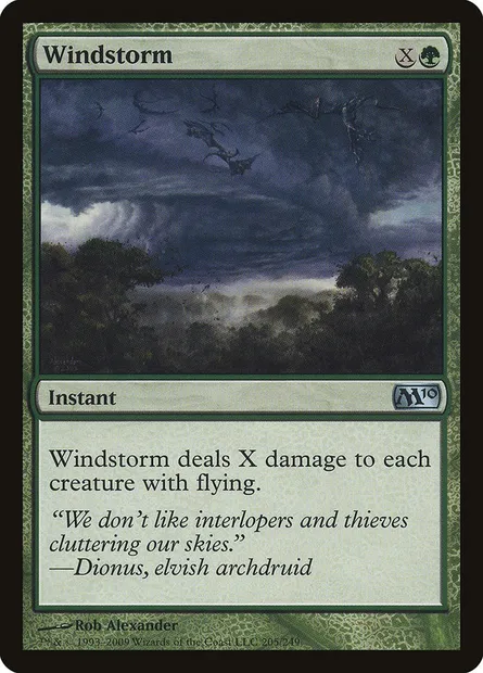 Windstorm, Magic card M10 205 — Magic 2010 set