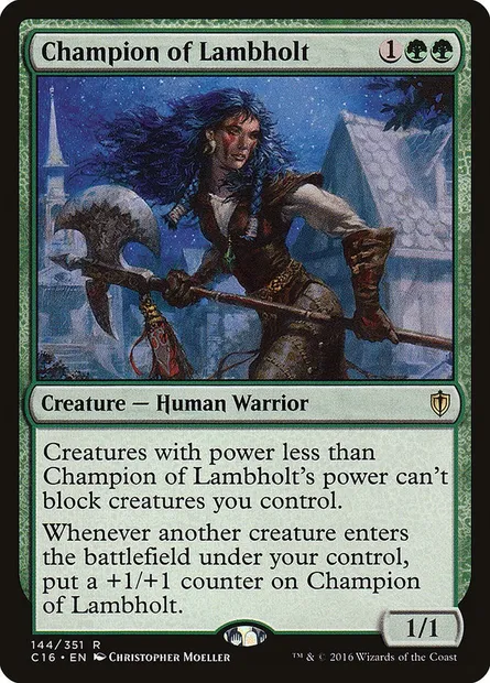 Champion of Lambholt, Magic card C16 144 — Commander 2016 set