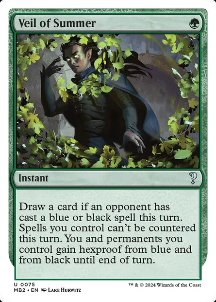 Voile de l'été, carte Magic MB2 75 — extension Mystery Booster 2