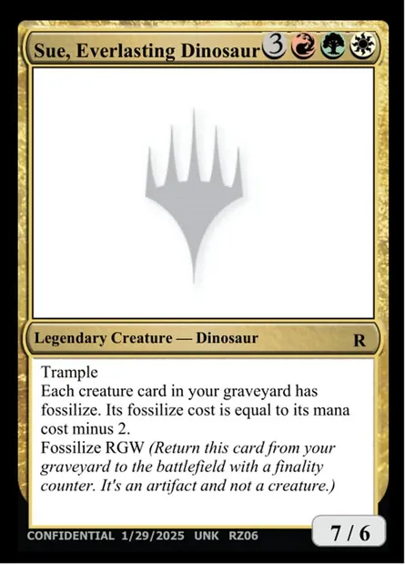 Sue, Everlasting Dinosaur, Magic card UNK RZ06e — Unknown Event set
