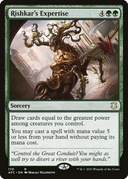 Rishkar's Expertise, Magic card AFC 170 — Forgotten Realms Commander set