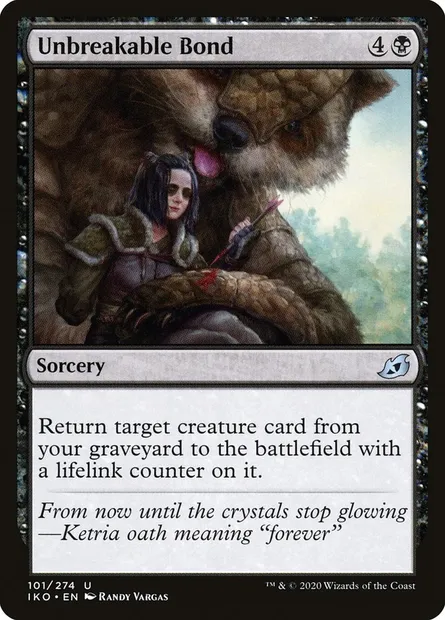 Unbreakable Bond, Magic card IKO 101 — Ikoria: Lair of Behemoths set