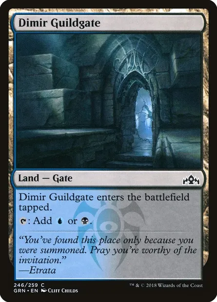 Dimir Guildgate, Magic card GRN 246 — Guilds of Ravnica set