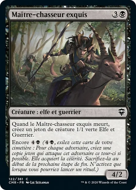 Maître-chasseur exquis, carte Magic CMR 122 — extension Commander Legends