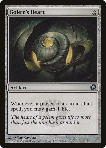 Golem's Heart, Magic card SOM 161 — Scars of Mirrodin set