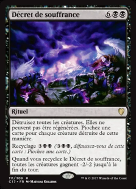 Décret de souffrance, carte Magic C17 111 — extension Commander 2017