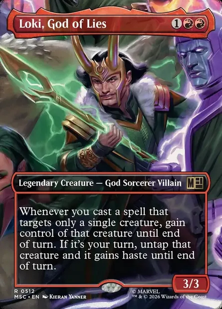 Loki, God of Lies, Magic card MSC 512 — Marvel Super Heroes Commander set