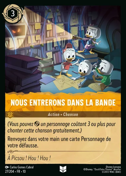 Nous entrerons dans la bande, carte Disney Lorcana CH10-027 — extension Lueurs dans les Profondeurs