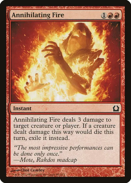 Annihilating Fire, Magic card RTR 85 — Return to Ravnica set