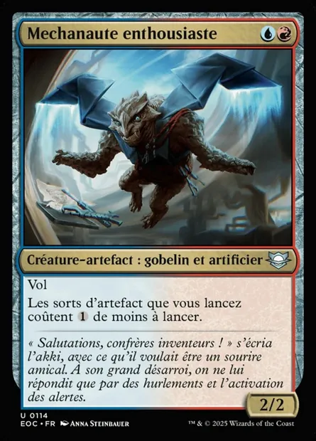 Mechanaute enthousiaste, carte Magic EOC 114 — extension Edge of Eternities Commander
