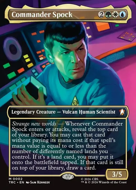 Commander Spock, Magic card TRC 2 — Star Trek Commander set