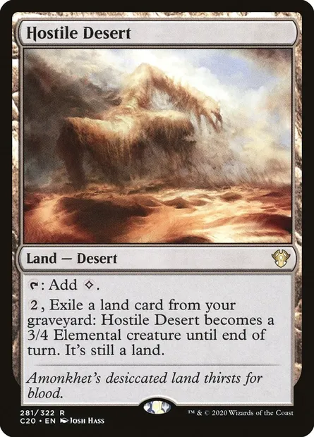 Hostile Desert, Magic card C20 281 — Commander 2020 set