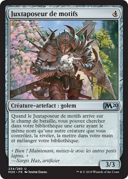 Juxtaposeur de motifs, carte Magic M20 234 — extension Core Set 2020