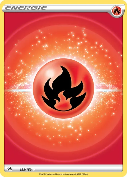 Énergie Feu, carte Pokémon CRZ 153 — extension Zénith Suprême