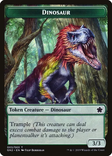 Dinosaur, Magic card TGN2 3 — Game Night 2019 Tokens set
