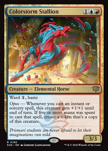 Colorstorm Stallion, Magic card SOS 180 — Secrets of Strixhaven set
