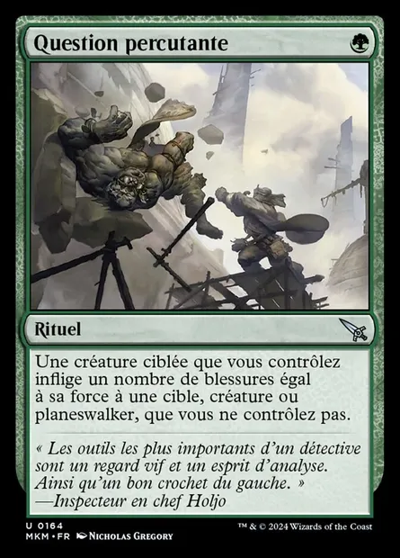 Question percutante, carte Magic MKM 164 — extension Murders at Karlov Manor