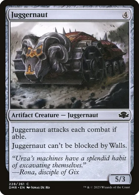 Juggernaut, Magic card DMR 228 — Dominaria Remastered set