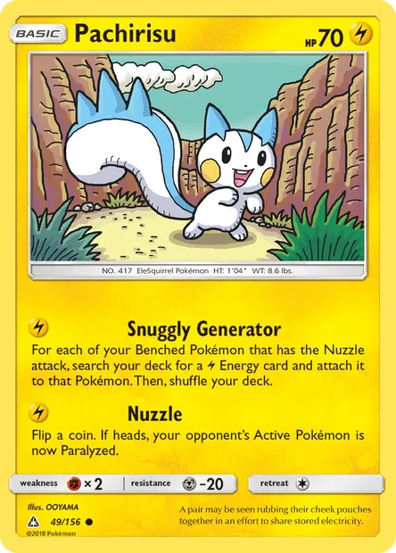 Pachirisu, Pokémon card UPR 49 — Ultra Prism set