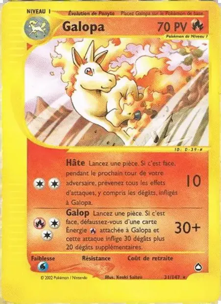 Galopa, carte Pokémon AQ 31 — extension Aquapolis