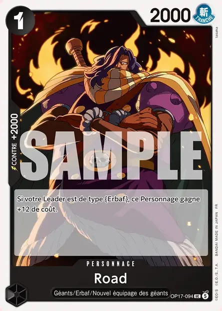Road, carte One Piece OP17-094 — extension LES GUERRIERS LES PLUS PUISSANTS AU MONDE