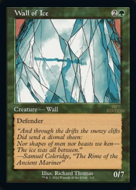 Mur de glace, carte Magic 30A 517 — extension 30th Anniversary Edition