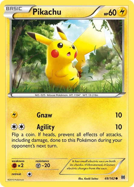 Pikachu, Pokémon card BKT 48 — BREAKthrough set