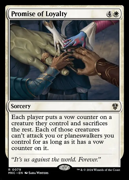 Promise of Loyalty, Magic card MKC 79 — Murders at Karlov Manor Commander set