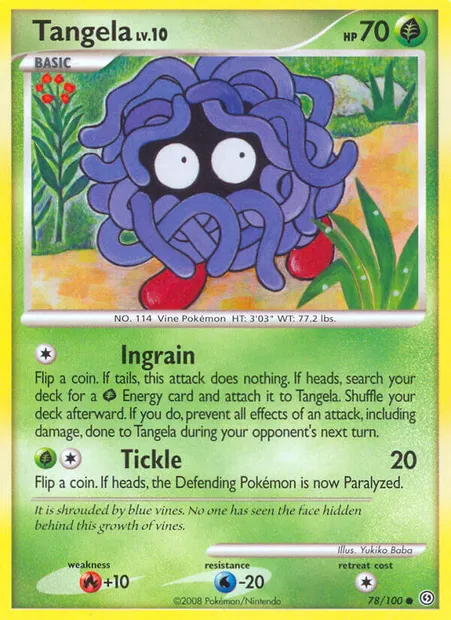 Tangela, Pokémon card SF 78 — Stormfront set