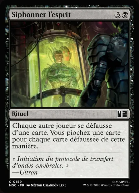 Siphonner l'esprit, carte Magic MSC 159 — extension Marvel Super Heroes Commander