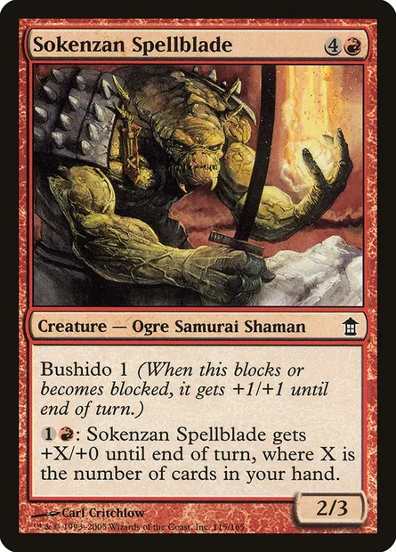 Sokenzan Spellblade, Magic card SOK 115 — Saviors of Kamigawa set
