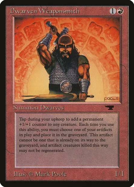 Dwarven Weaponsmith, Magic card ATQ 25 — Antiquities set