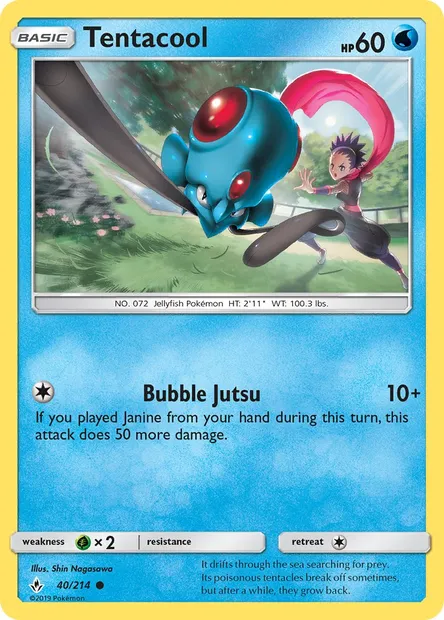 Tentacool, Pokémon card UNB 40 — Unbroken Bonds set