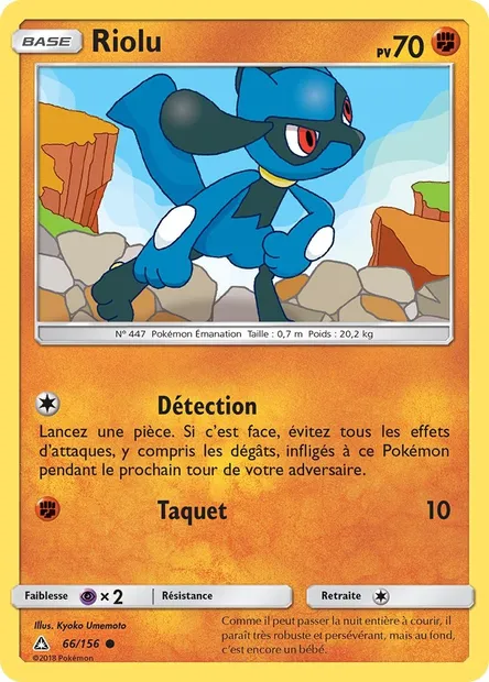 Riolu, carte Pokémon UPR 66 — extension Ultra-Prisme